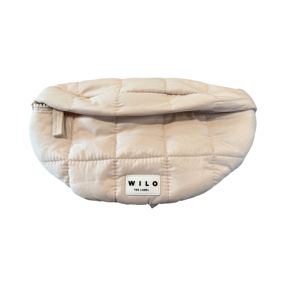 Wilo The Label Quilted Belt Bag Cream Puffer Waist Pack Crossbody Bag